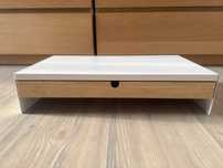 Podstawka pod monitor z szufladą biała ELLOVEN Ikea