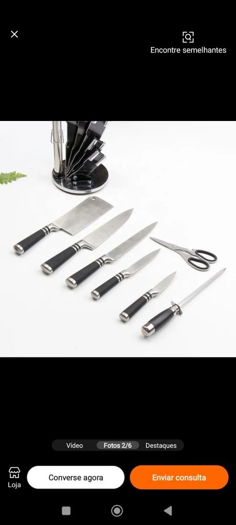 Conjunto de facas de cozinha