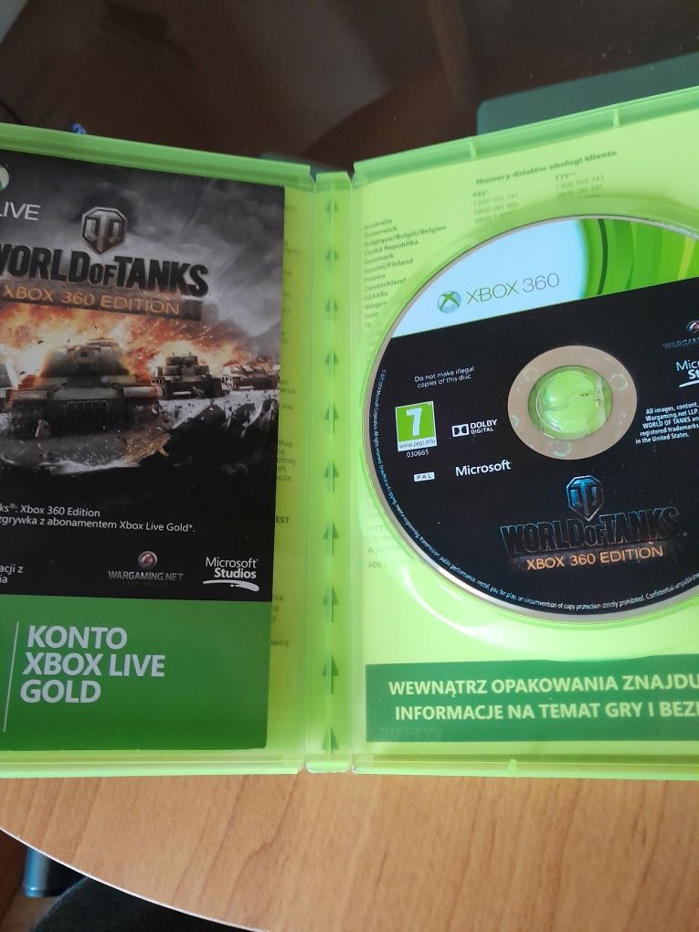 World of Tanks.Wersja polska.Stan idealny.X box 360