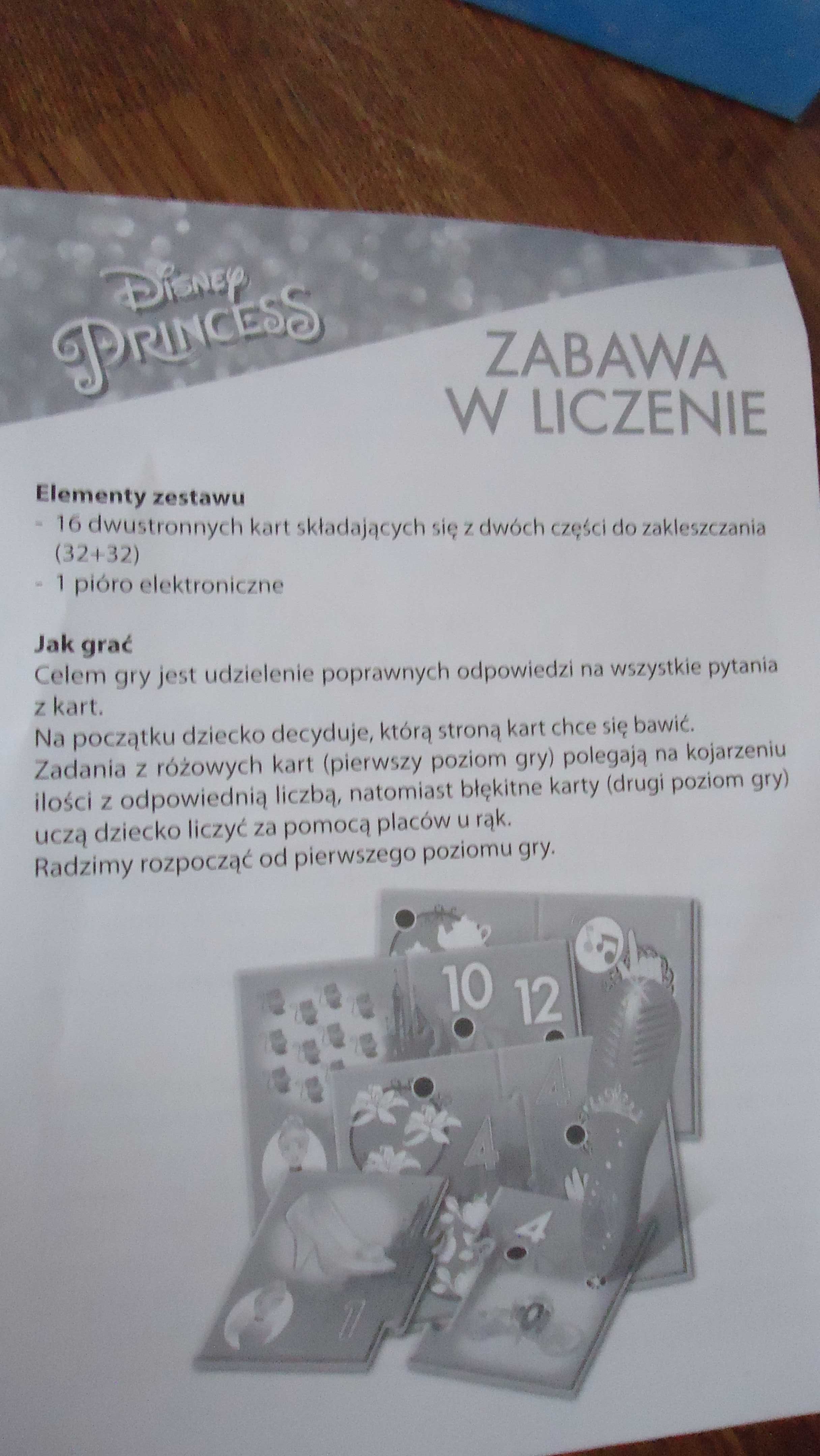 CLEMENTONI zabawa w liczenie Disney Princes 5+ elektroniczne pióro