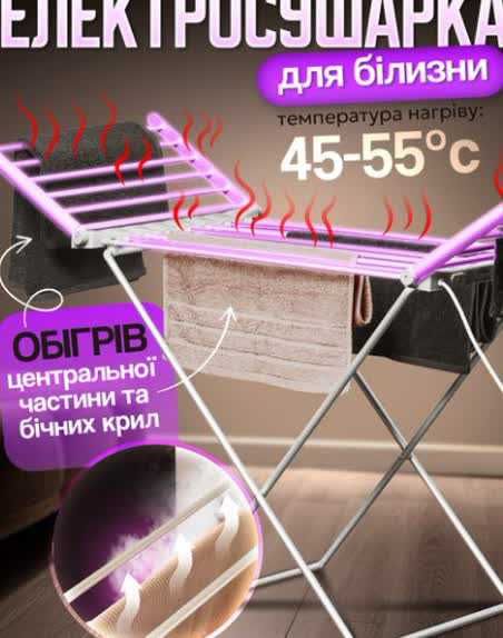 Потужна водостійка електро сушарка повний нагрів складн 18ТЕНів Adler
