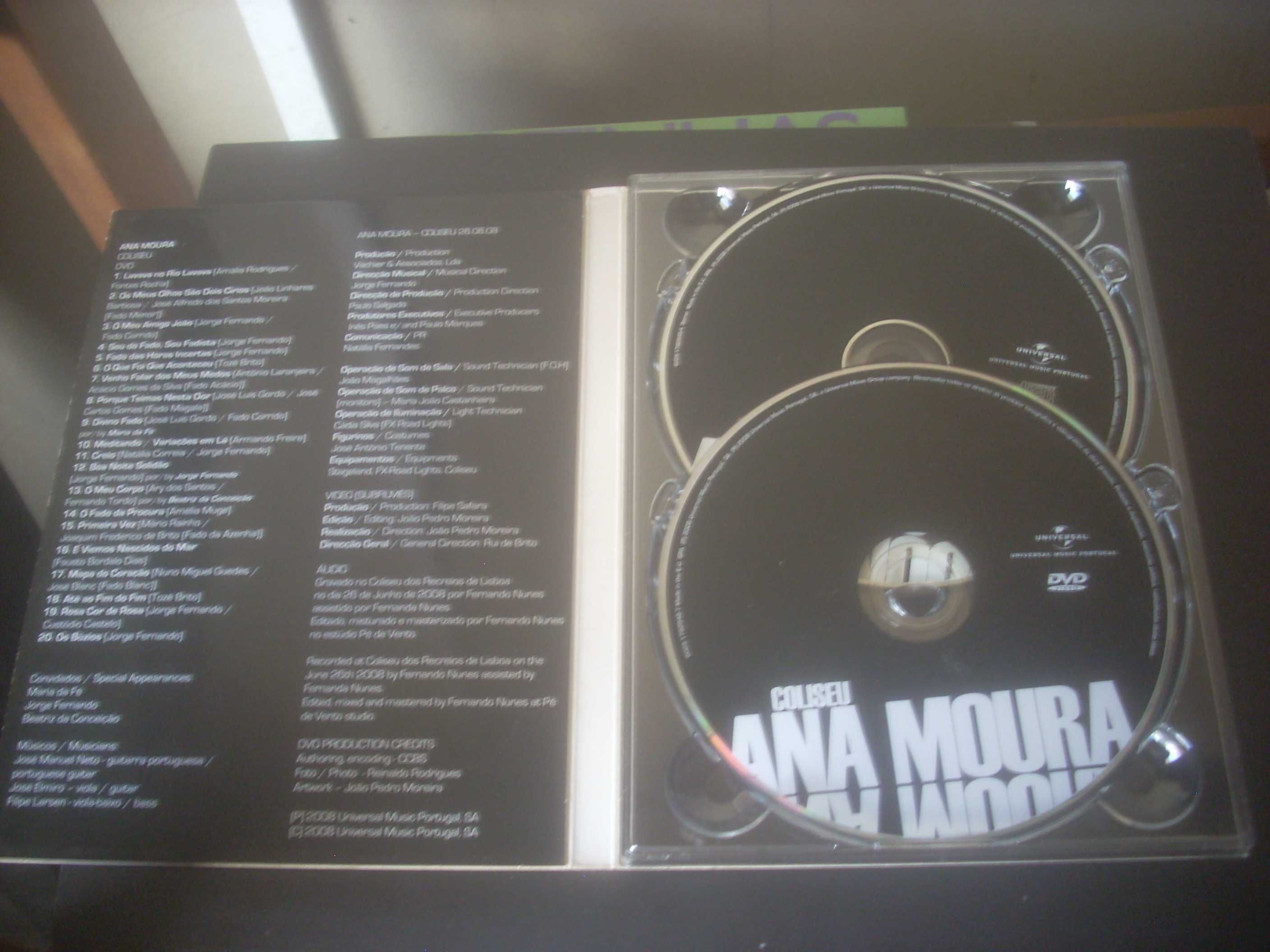 Ana Moura Coliseu-Dvd - CD - 2 discos.Original.Selo Igac.Como novo.