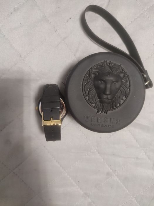 Zegarek Versace Versus czarny + złoto silikonowy