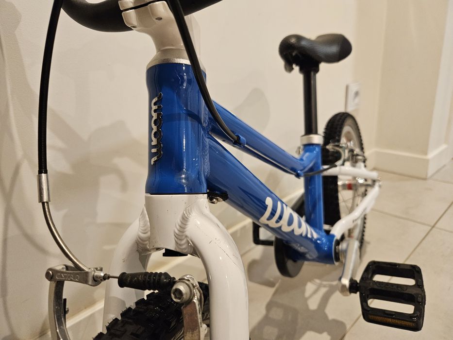 Woom 2 niebieski + rączka do nauki jazdy