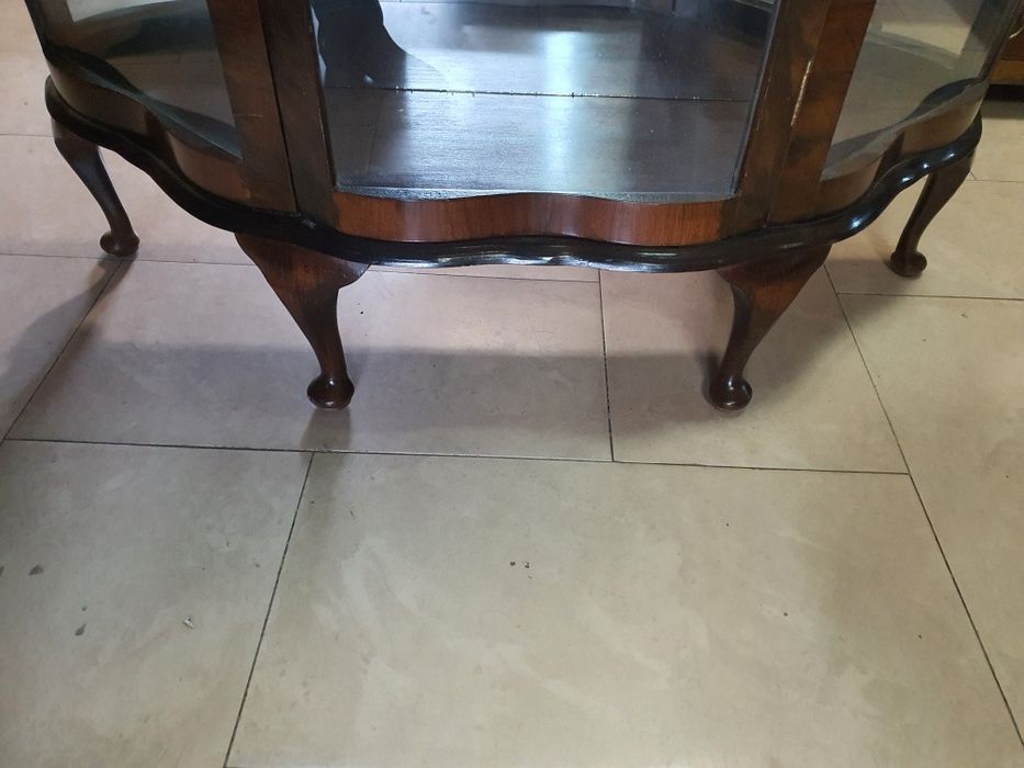 Witryna oszklona drewniana fornirowana elegancka stylowa FV DOWÓZ