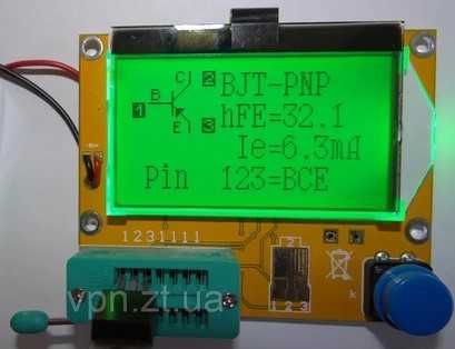 LCR-T4 РОС 1.13 rev.811 тестер напівпровідників, ESR, LCR atmega328P