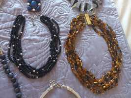 Coleção 35 colares unicos feitos a mao com prata e pedras preciosas