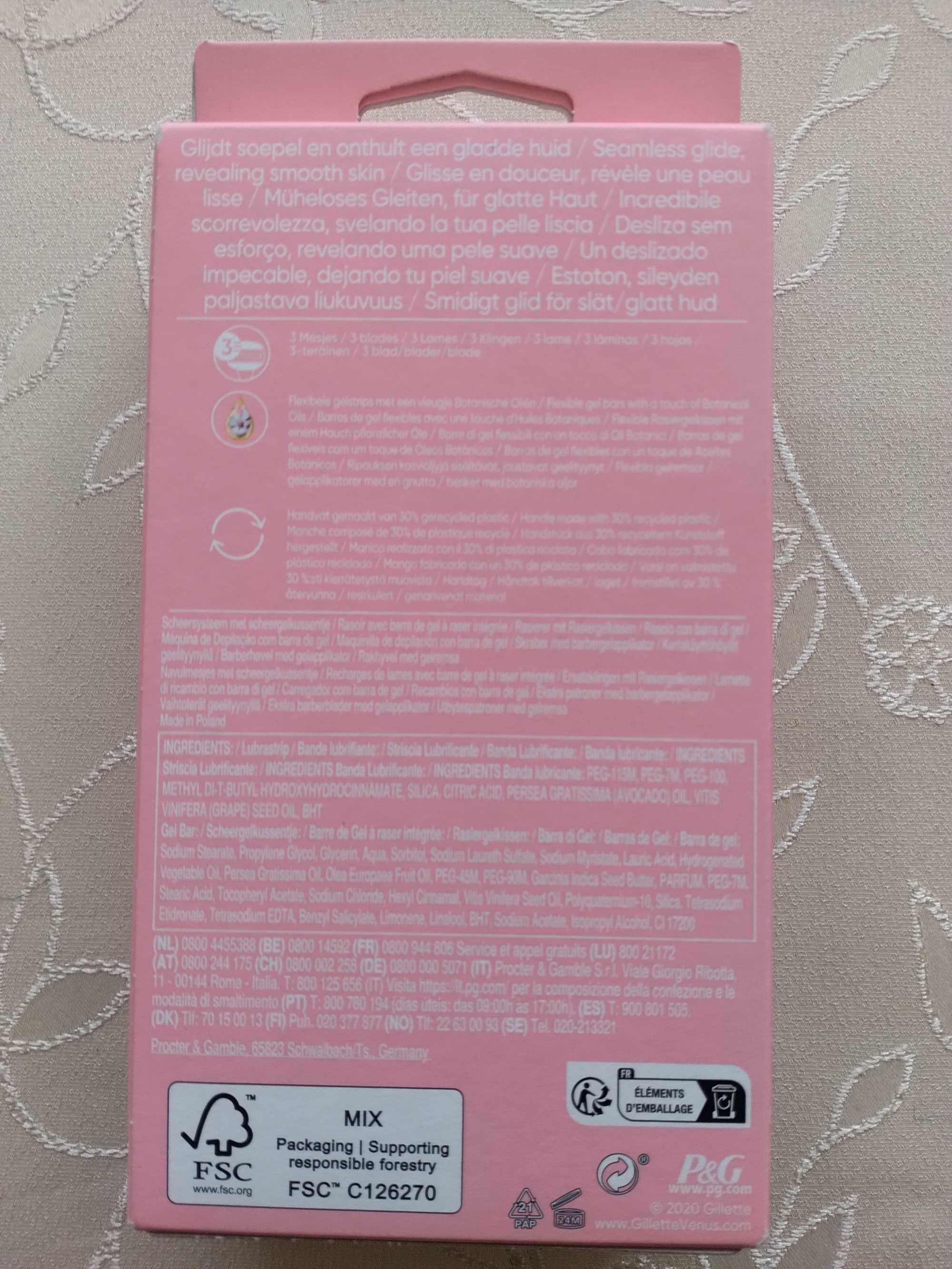 Gillette Venus Comfortglide - rączka + wkłady (3 sztuki). Oryginalne.