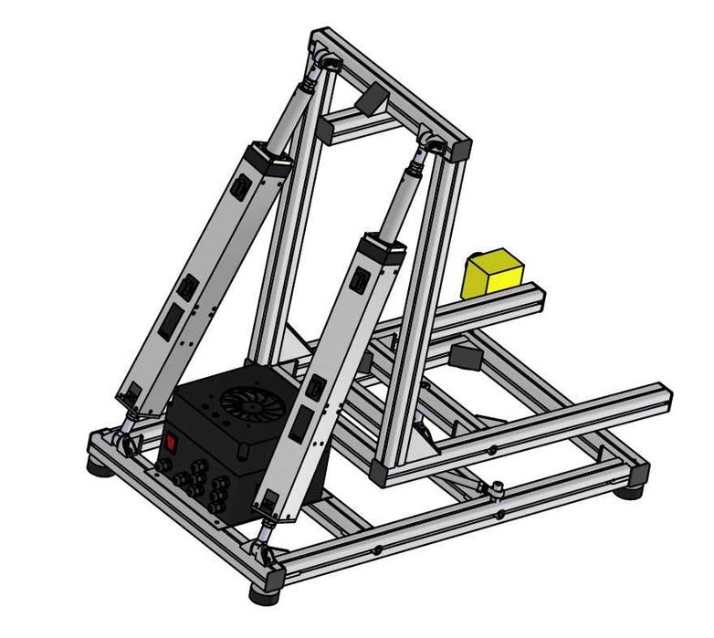 Symulator rajdowy 2DOF - ruchomy fotel, platforma