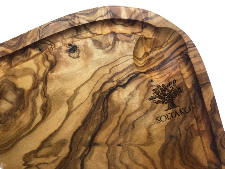 SOL59 Rustykalna Drewniana Deska Do Krojenia Z Drewna Oliwnego 35x18