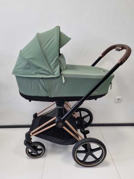 Cybex Priam 4.0 Wózek Głęboki Leaf Green Rama Chrome Brown
