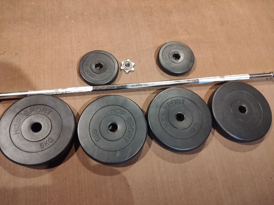 Sztanga gryf prosty+obciążenia