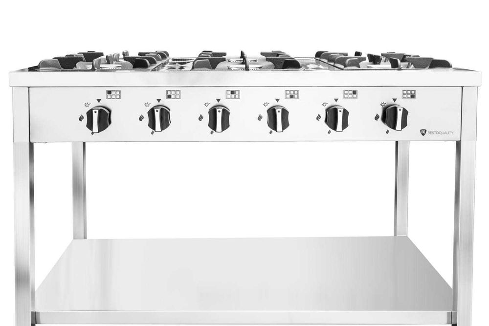 NOWA MOCNA Kuchnia gazowa gastronomiczna z półką 6 palnikowa 42kW FV