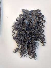 Zestaw włosów Clip in ok 57 cm 100 gramowy 8 częściowy #1b /291