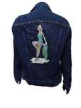 80s Rustler Made in USA Marylin Monroe Painting Denim Jacket Kurtka