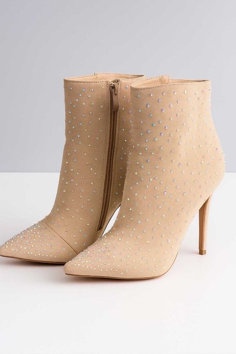 Botki cekiny na szpilce