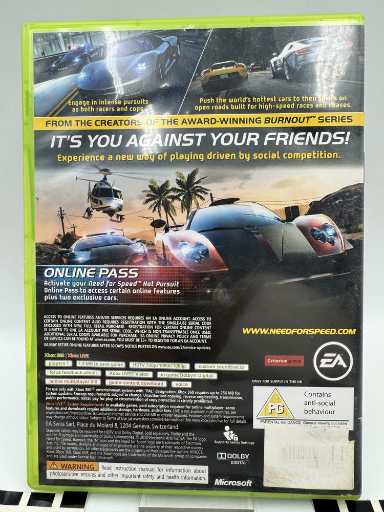 Need For Speed Hot Pursuit Xbox 360 Gwarancja