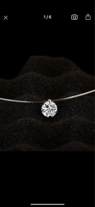 Підвіска прозора з камінчиком/чокер