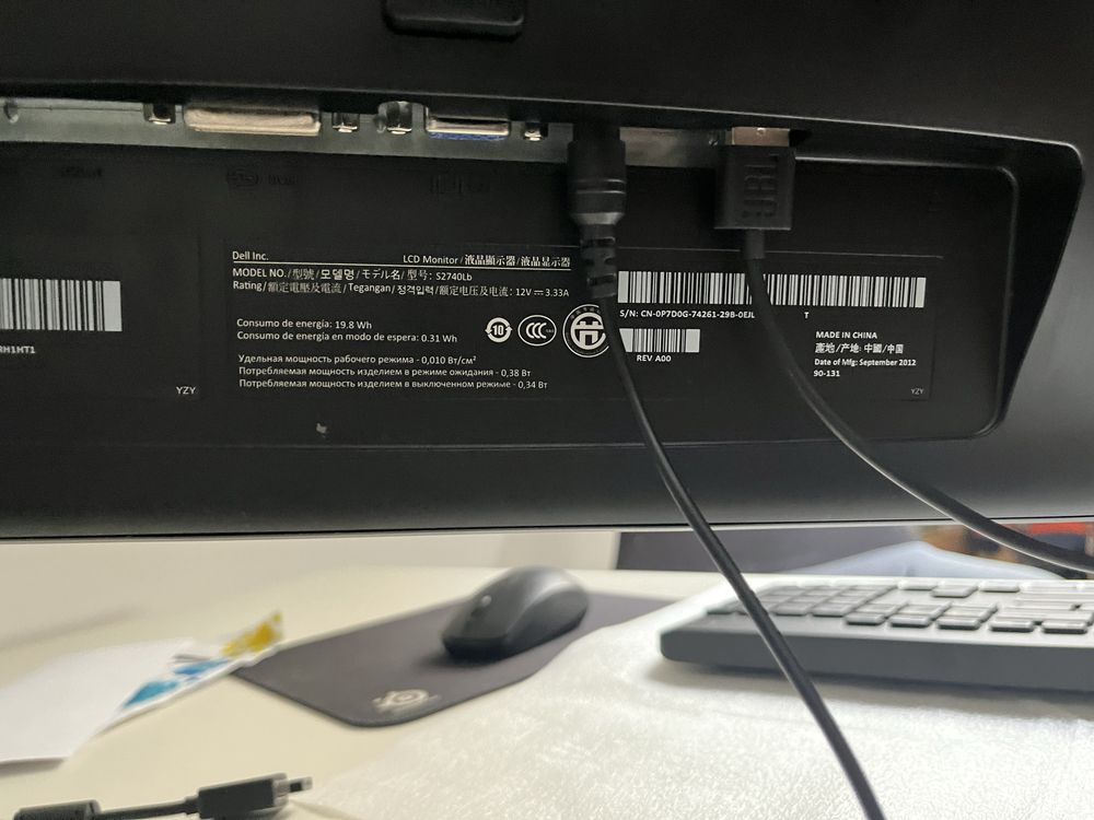 Dell s2740lb monitor 27 cali