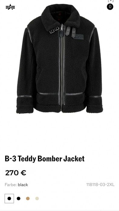 Куртка бомбер Alpha Industries B-3 Teddy USA