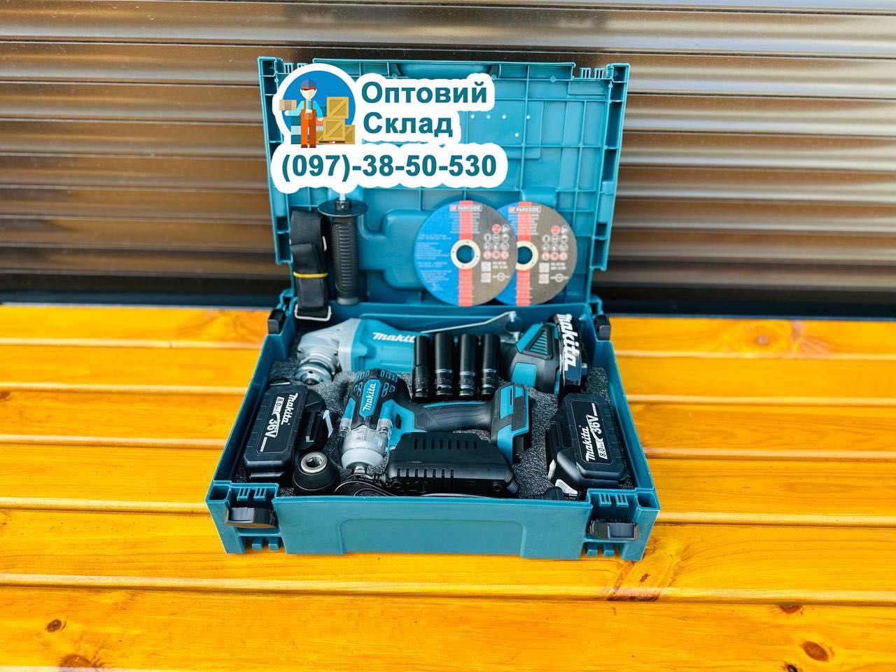 Makita 2/1 Акумуляторний Набoр 36V Гайковерт DTW450 + Болгарка DGA404