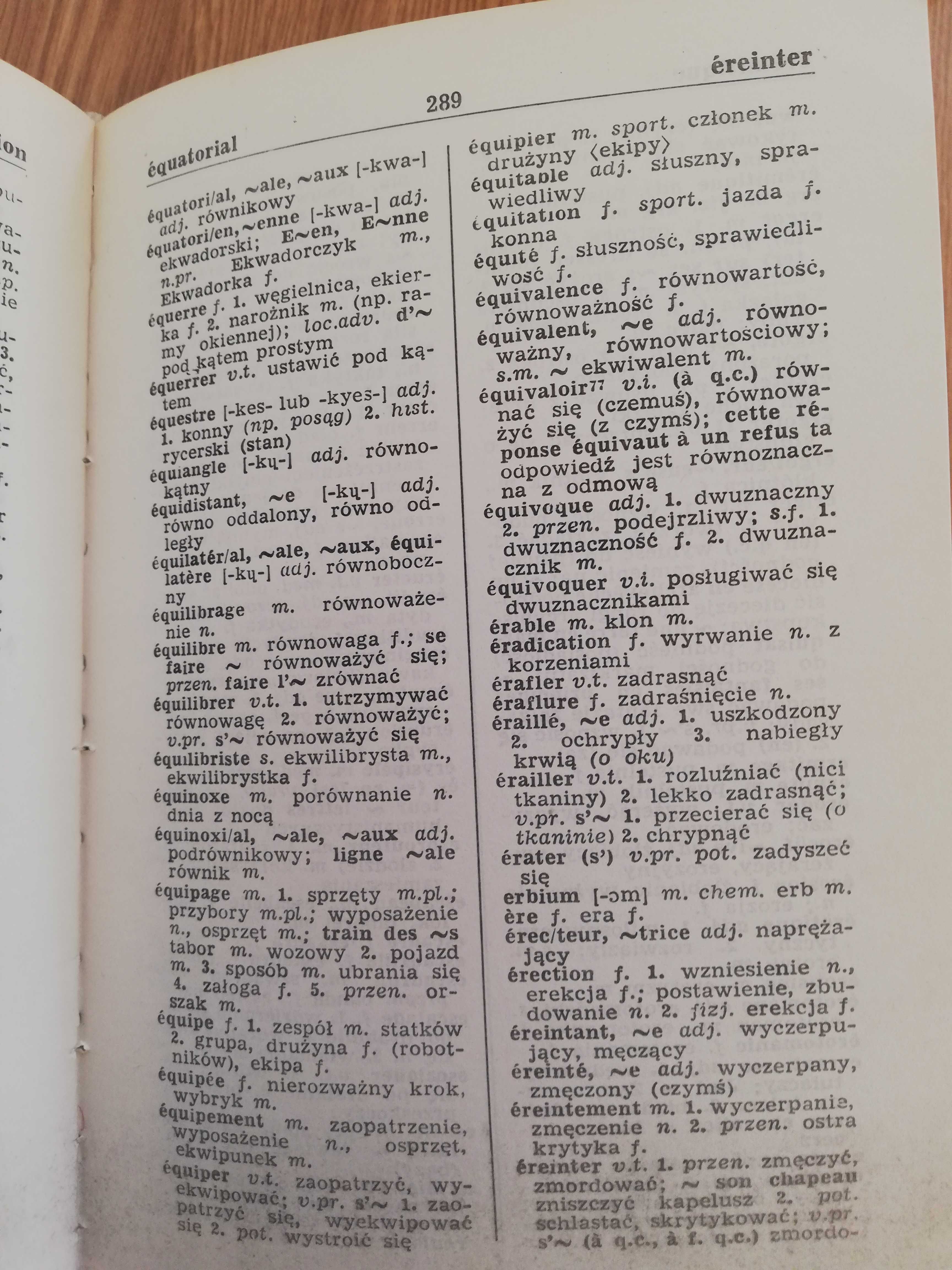 Słownik francusko-polski - Wiedza Powszechna 1987 r. 60 tys. wyrazów