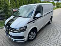 Volkswagen Transporter T6 automat DSG podwójne drzwi z obu stron Faktura VAT 23% kamera klimatyzacja podgrzewane siedzenia czujniki VW T6 webasto brutto drzwi x2 2.0 TDI 110KW 150KM skrzynia biegów automatyczna export  Automat podwójne drzwi 3 miejsca Nav
