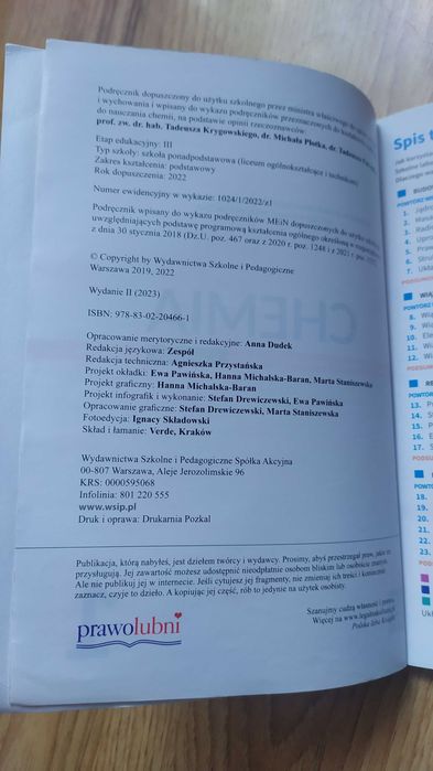 Chemia 1, podręcznik, zakres podstawowy, WSiP