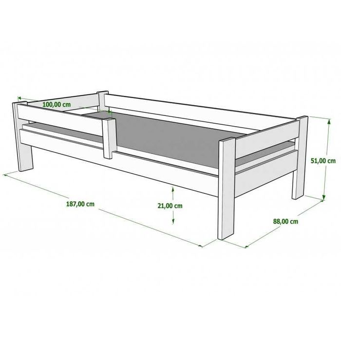 Cama de criança Willow 80*180 com colchão da childrensbedshome