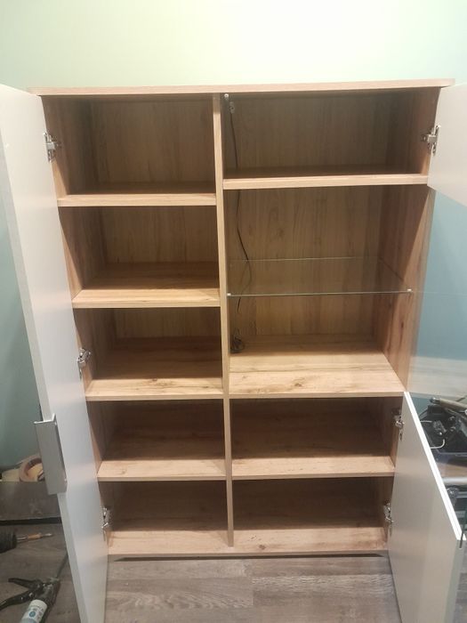 Witryna komoda ZELE black red white