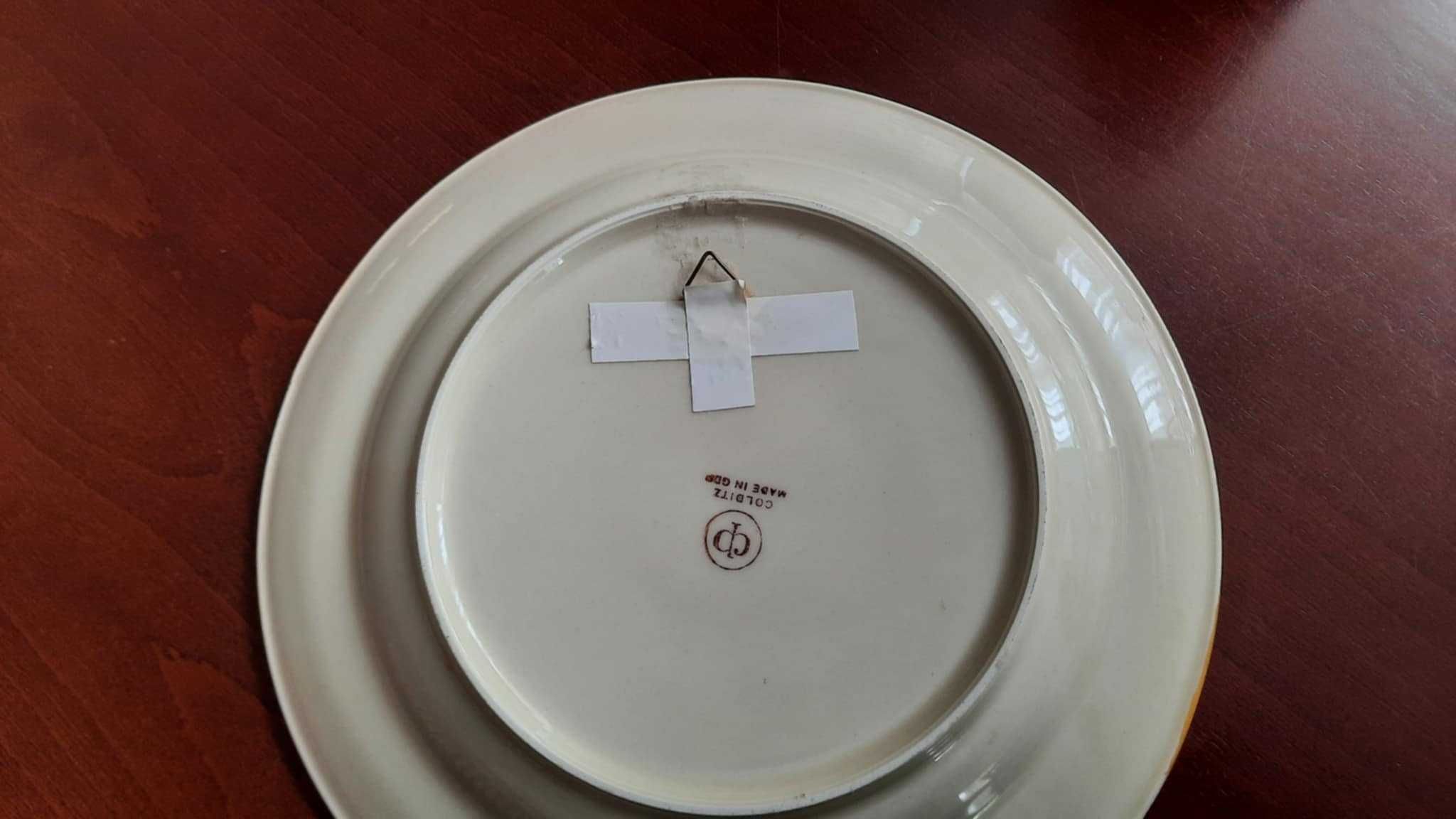 Porcelanowy rustykalny talerz Colditz GDR lata 70-te