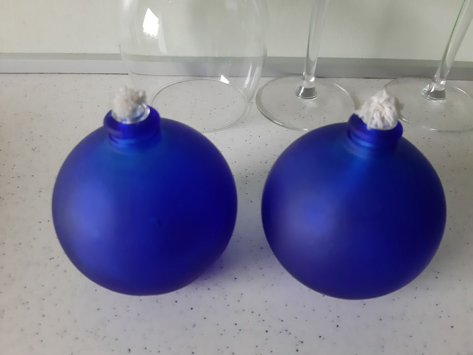 Szkło świecznik ozdoba olejek kolekcja lampka na olej vintage prl boh