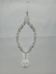 Biała zawieszka do telefonu z Miffy'm aesthetic handmade jewelry