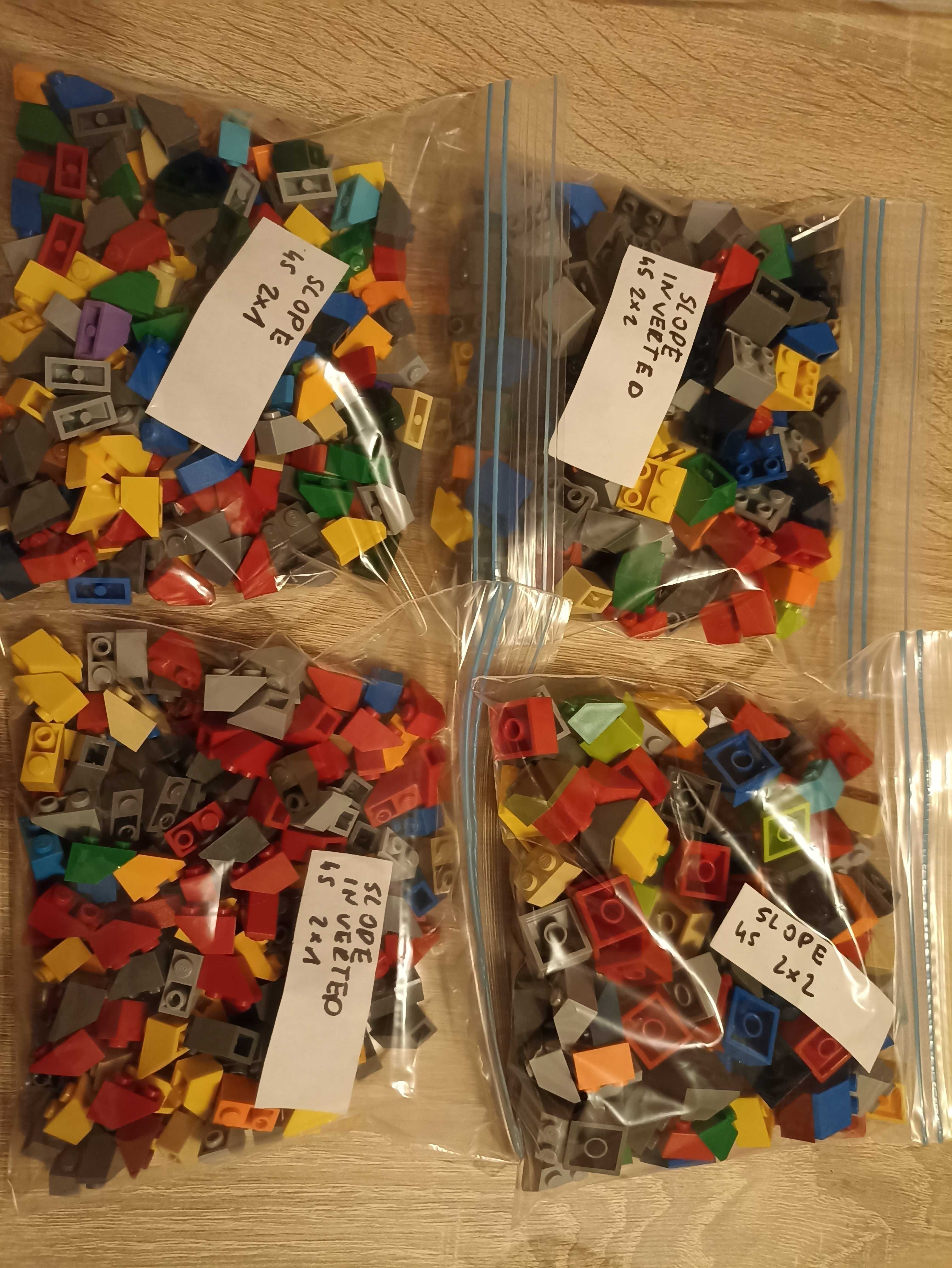 Klocki LEGO skos skosy dachówka slope inverted 2x2, 2x1 mix kolorów