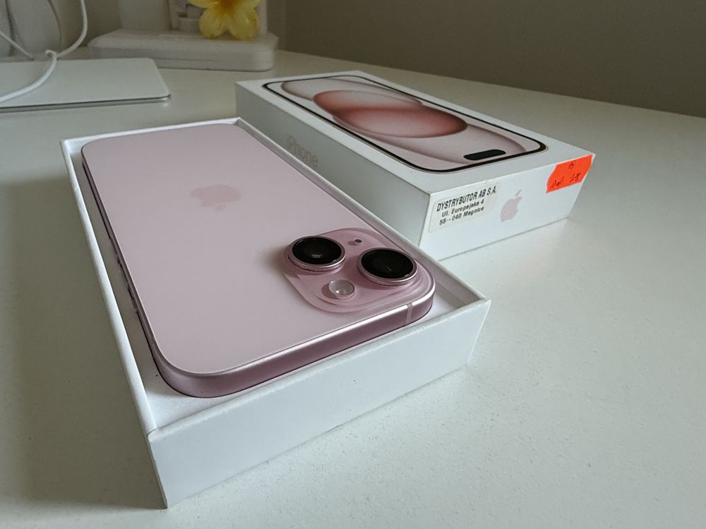 iPhone 15 128gb Pink Stan Idealny Oryginalna Bateria 97%