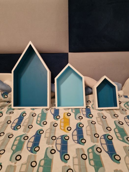 Półki domki 3 sztuki