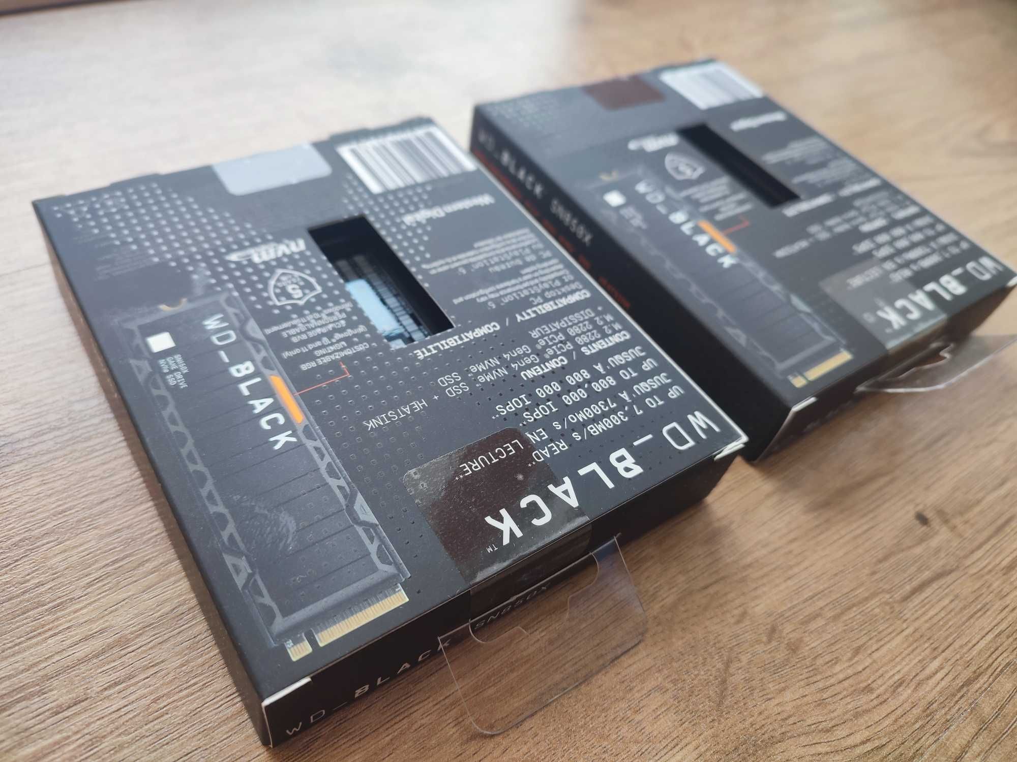 Dwa dyski SSD WD Black SN850X 1TB z radiatorem. m.2 NVMe PCIe 4.0. PS5