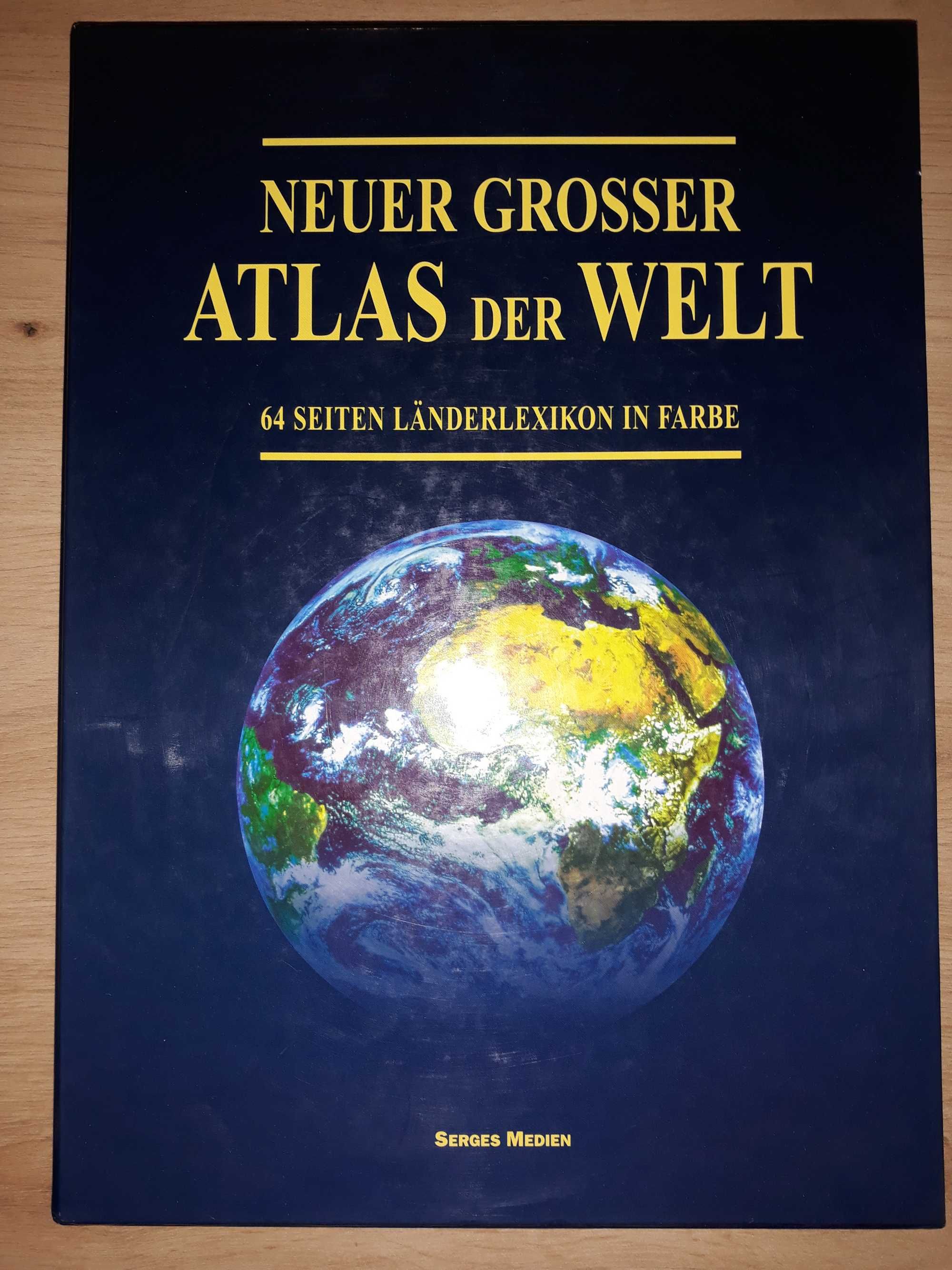 Neuer grosser Atlas der Welt Serges Medien Atlas Świata Jęz. niemiecki