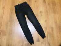 Denim Co. spodnie jeans rurki czarne z rozdarciami rozm 34 XS