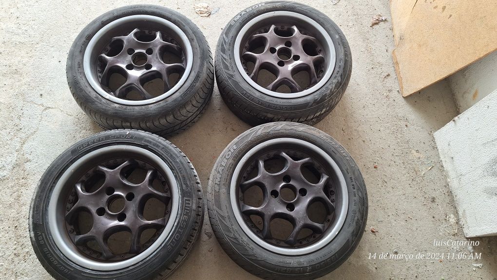 Vendo jantes 15 4x100 com pneus