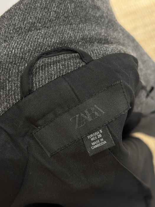 коротке двобортне пальто ZARA