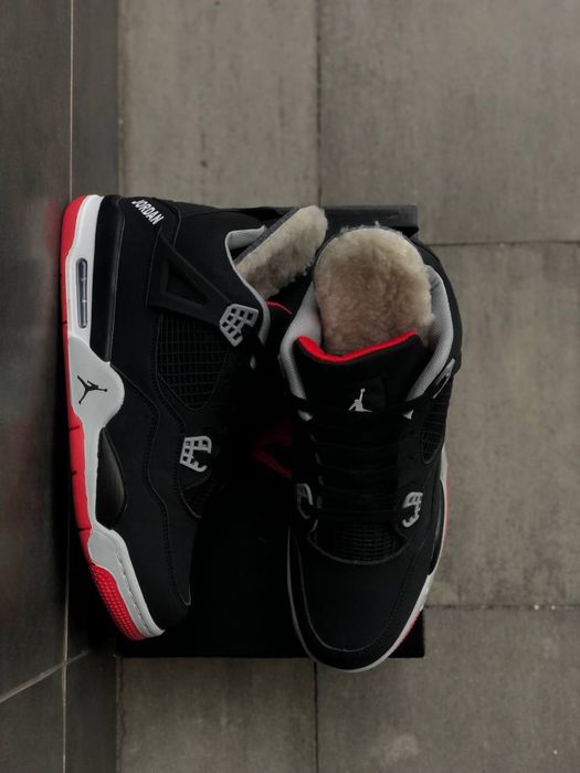 Кожаные зимние кроссовки Jordan Retro / красовки Жордан / Джордан