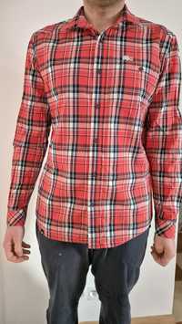Koszula męska Lacoste Sport w kratkę czerwona rozmiar 40