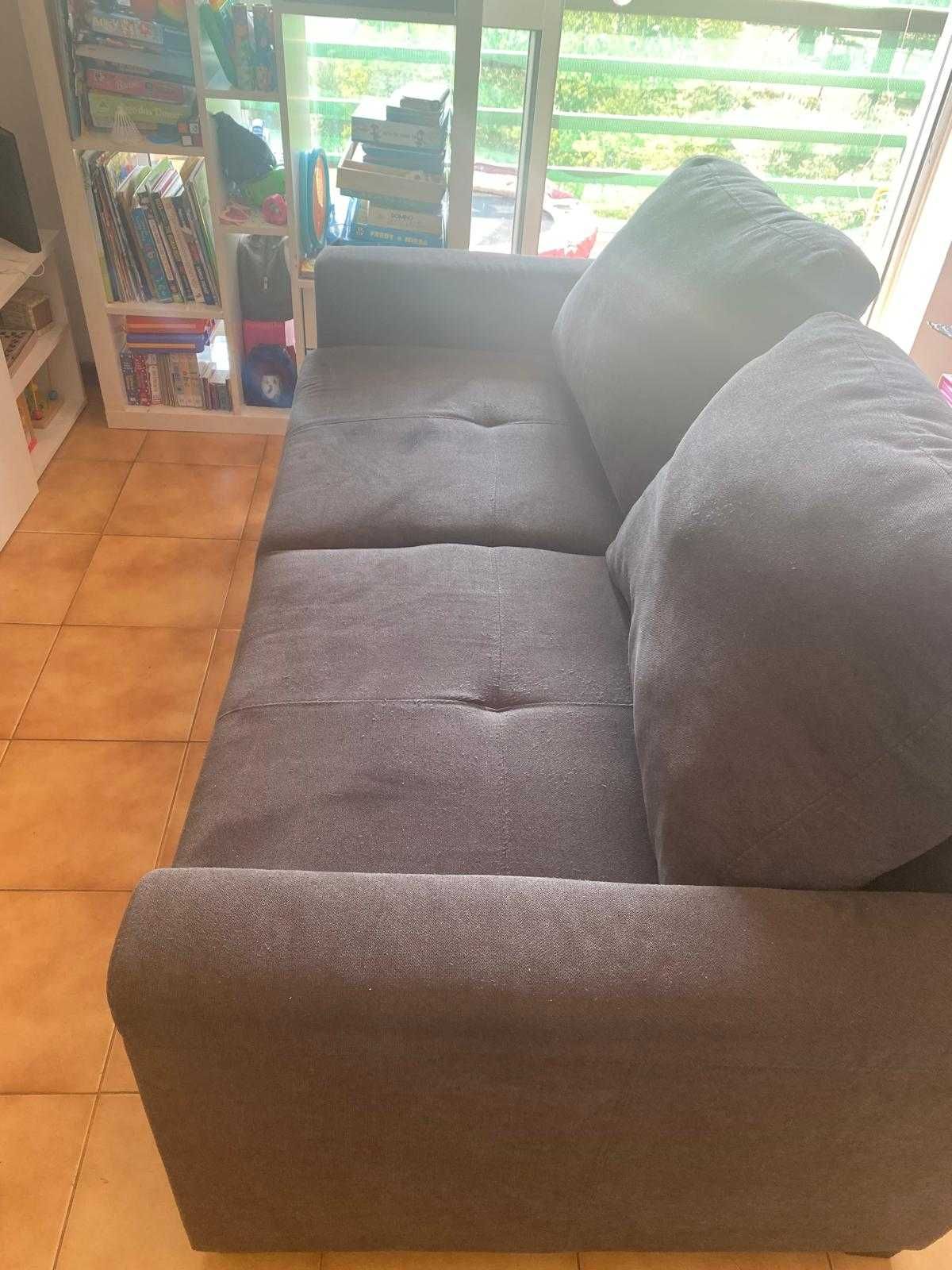 Sofá-cama com chaise longue com arrumaçao - Paton