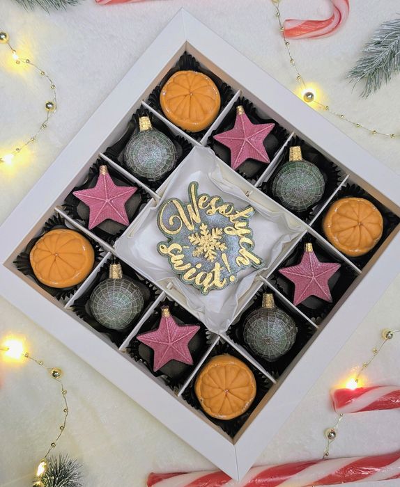 Czekoladki zestaw box prezent upominek świąteczny boże narodzenie