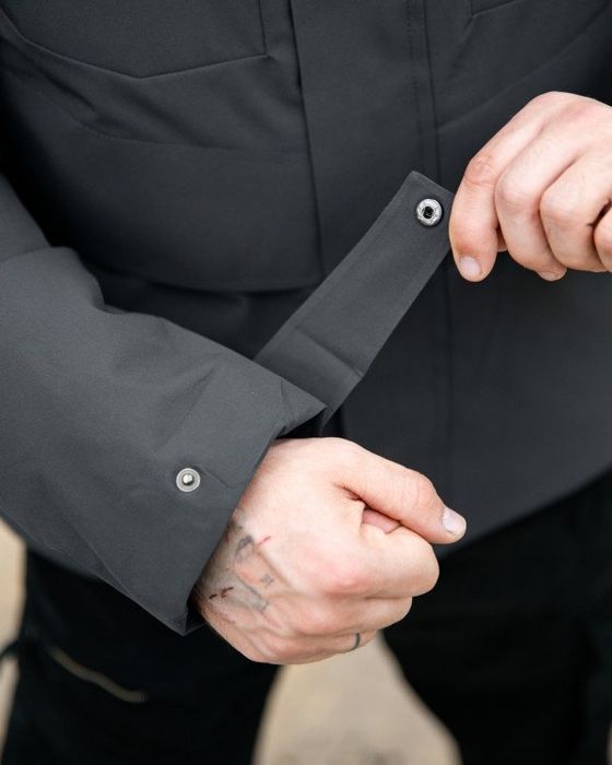 куртка чоловіча з капюшоном графіт демісезон зима/мужская куртка серая