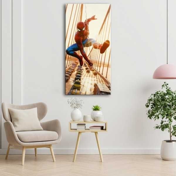 Картина на холсте Spider man on the bridge 50x100см