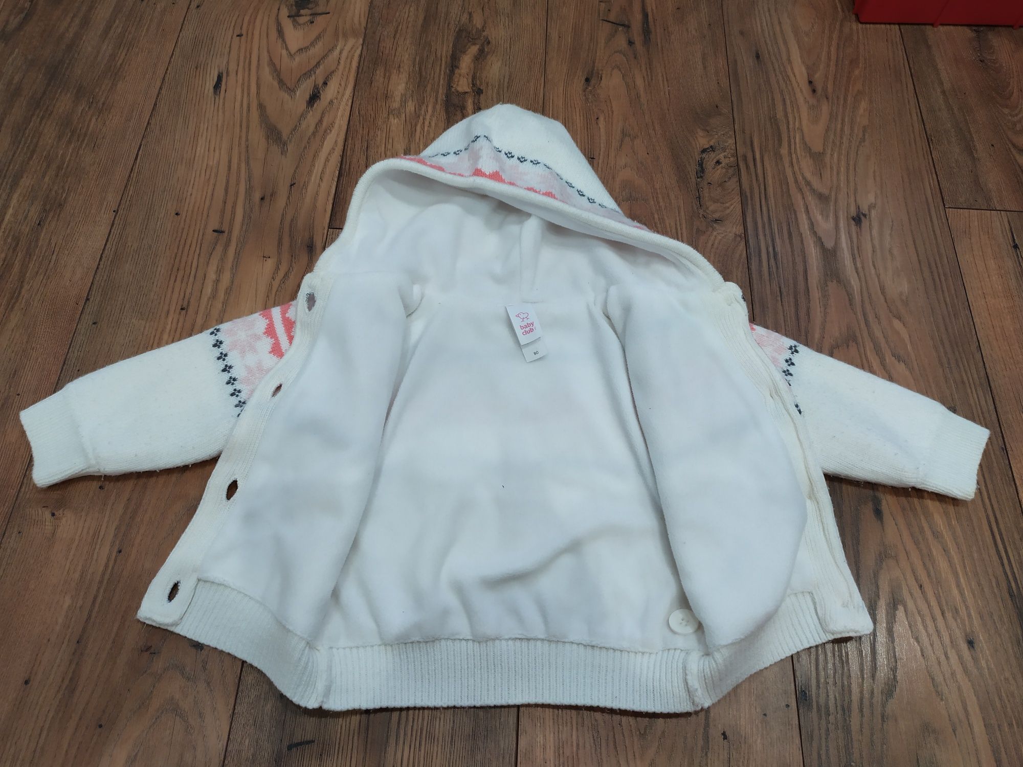 Bluza dziewczęca 80 baby club polar sweter ciepła