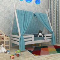 Кроватка домик Вигвам - 2 белая 80х190 см ліжко дитяче з дерева