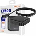 Szybka Ładowarka Sieciowa 100W Gan 2X Usb 2X Usb-C 3.0 Mocny Zasilacz